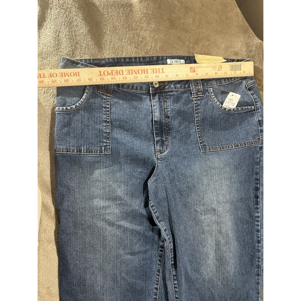 NWT Cato Contemporary Size 18 Lower Rise Denim Capris Flap Pocket Crop Jeans - Picture 6 of 11
